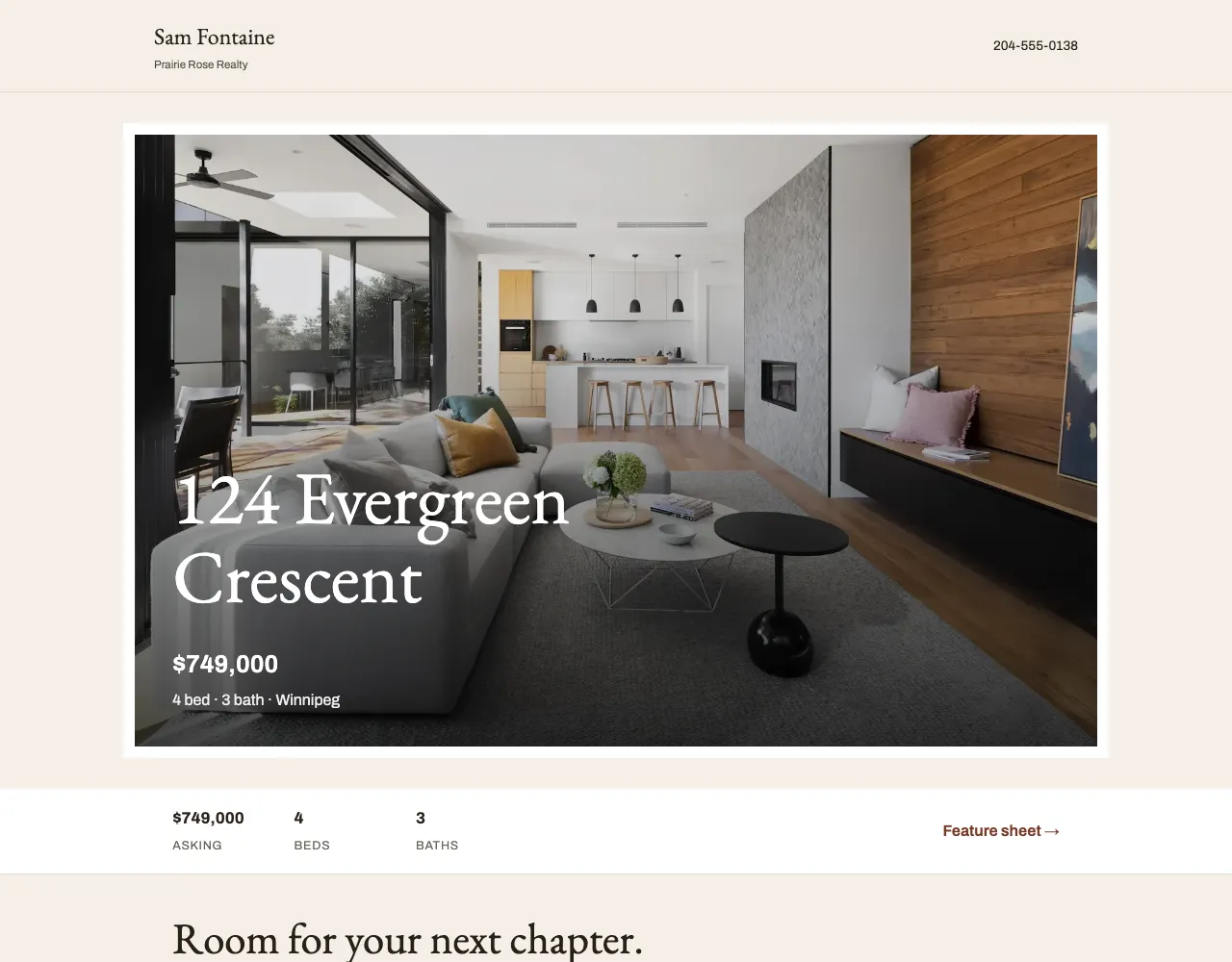 Patina single-property websites sample